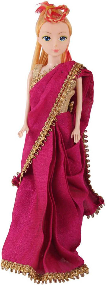 SIYA ART Doll with Beautiful Pink Dress Indian Doll and Dress