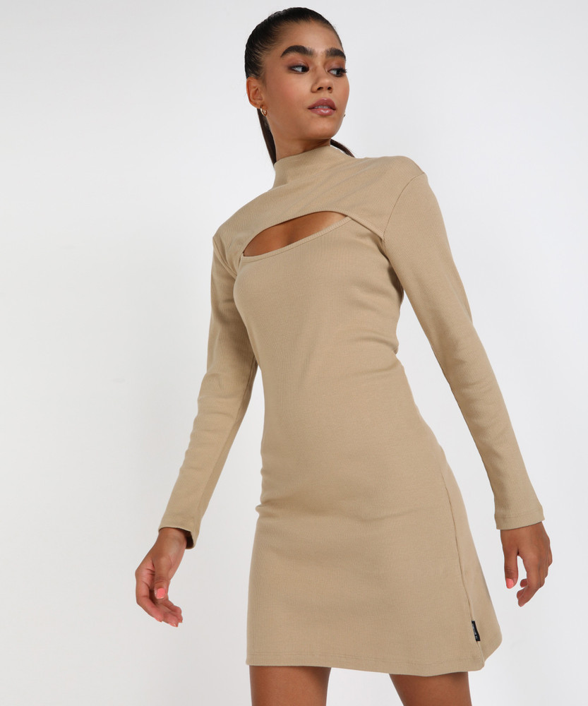 FOREVER 21 Women Sheath Beige Dress Buy FOREVER 21 Women Sheath Beige Dress Online at Best Prices in India Flipkart