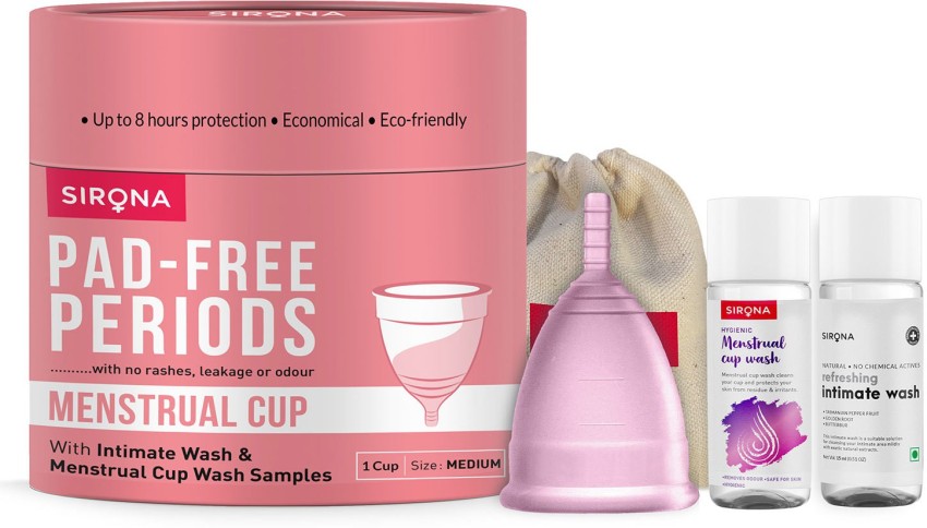 Buy Sirona Reusable Menstrual Cup (Medium ) with Pouch Online