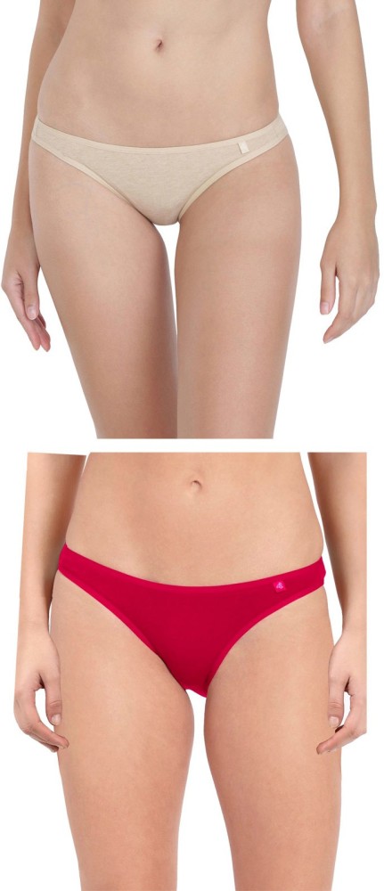 JOCKEY Women Bikini Beige, Red Panty - Buy JOCKEY Women Bikini