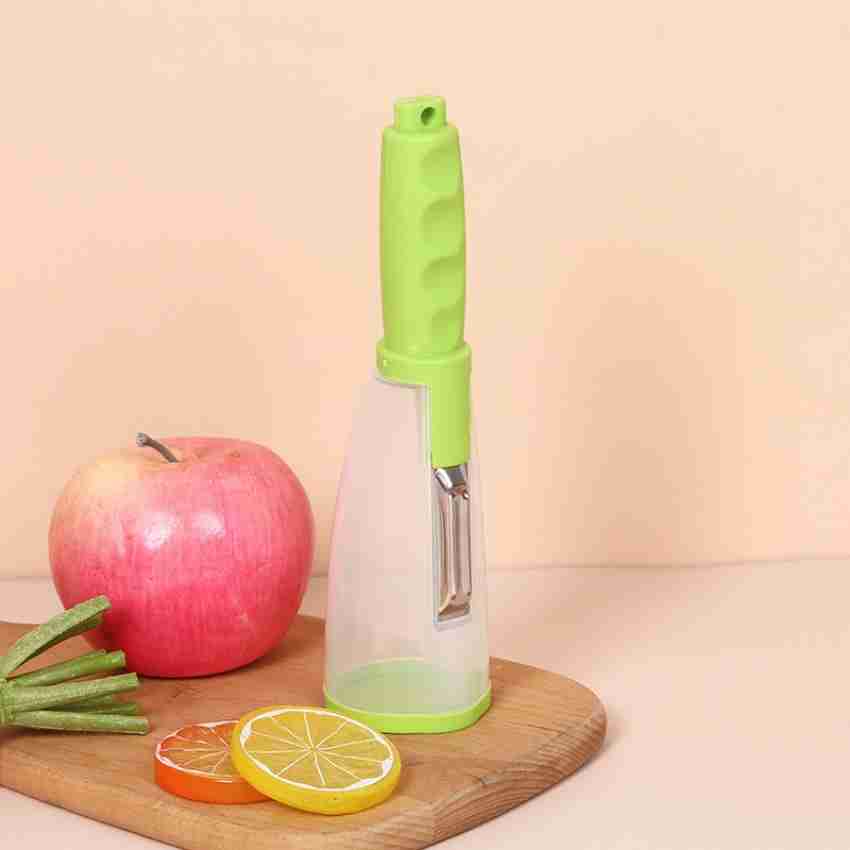1pc Household Storage Style Peeler For Fruits And Vegetables, Stainless  Steel Peel And Straight Blade With Storage Box