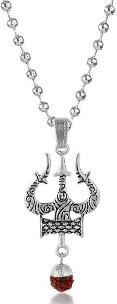 Trishul silver pendant discount