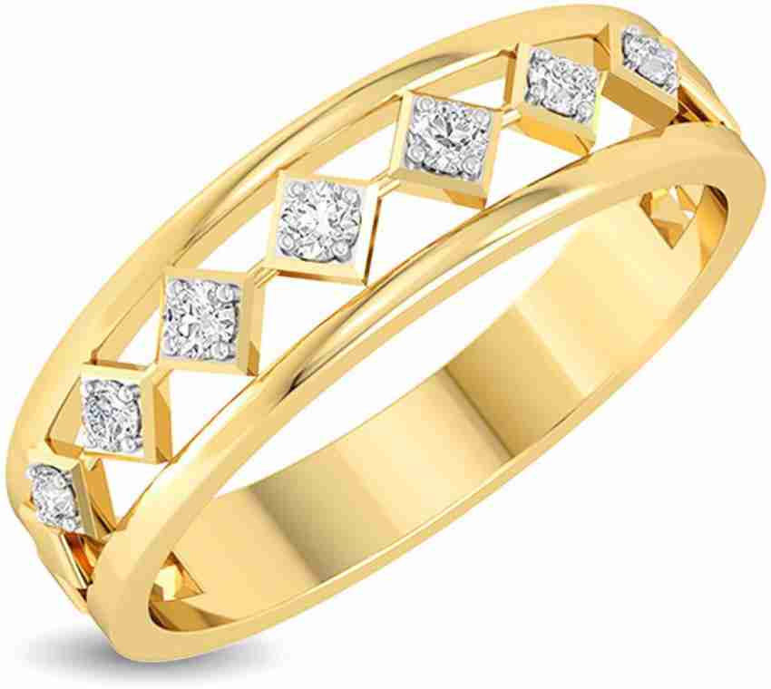 KISNA Real Diamond Jewellery 18kt Diamond Yellow Gold ring Price