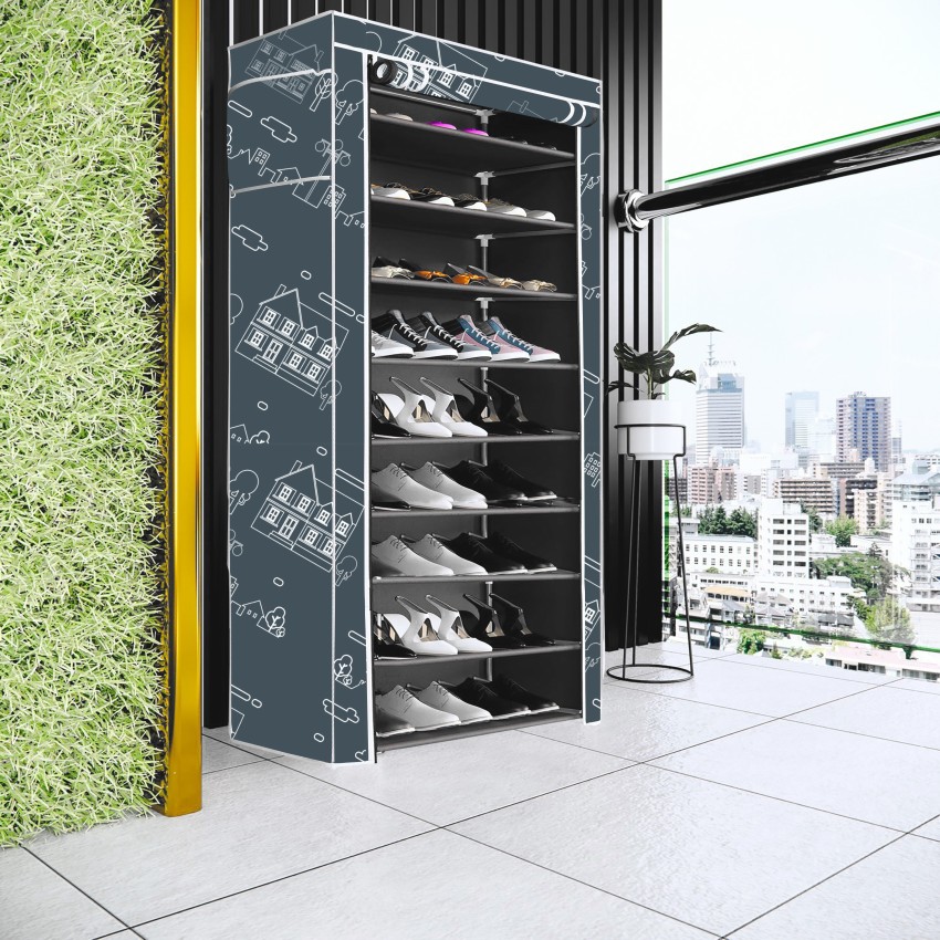 Shoe rack with cover on sale flipkart