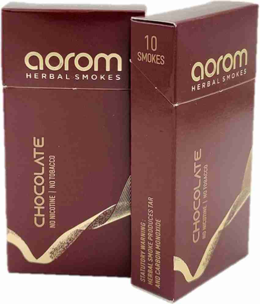 AOROM Herbal smokes Chocolate Flavour Pack of 2 Tobacco