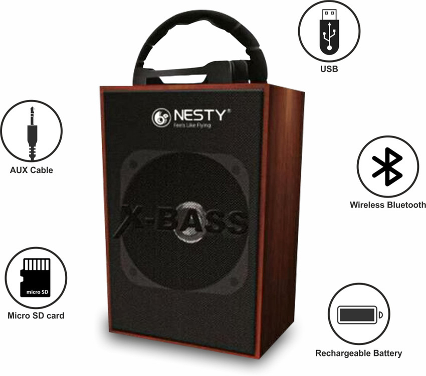 Buy nesty Bluetooth Rechargeable Wooden Bluetooth Home Theatre