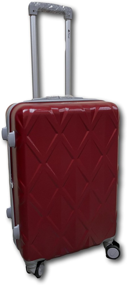 FLymate Block Red 20in Cabin Suitcase 4 Wheels - 20 inch Red 