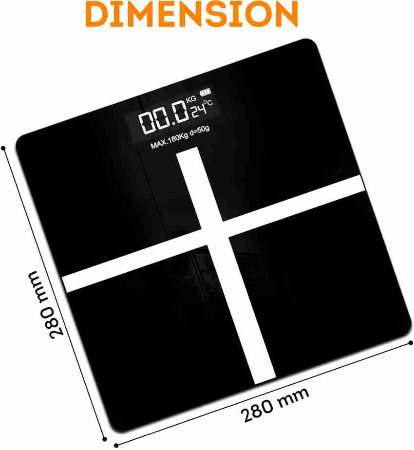  beatXP Black Art Weight Machine  Weighing Scale For Human Body  Weight Measurement With Heavy Thick Tempered Glass & LCD Display Weighing  Machine. : Health & Household