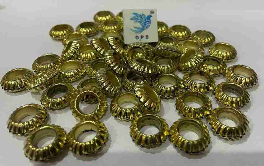 GautamPetShop Pigeon Leg Metal Sound Ring Golden Color 100