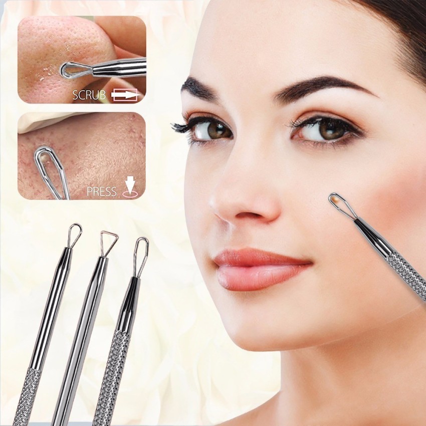 Silver MiDazzle Stainless Blackhead Extractor (Set of 4), For Personal,  Oily Skin at Rs 99/set in New Delhi