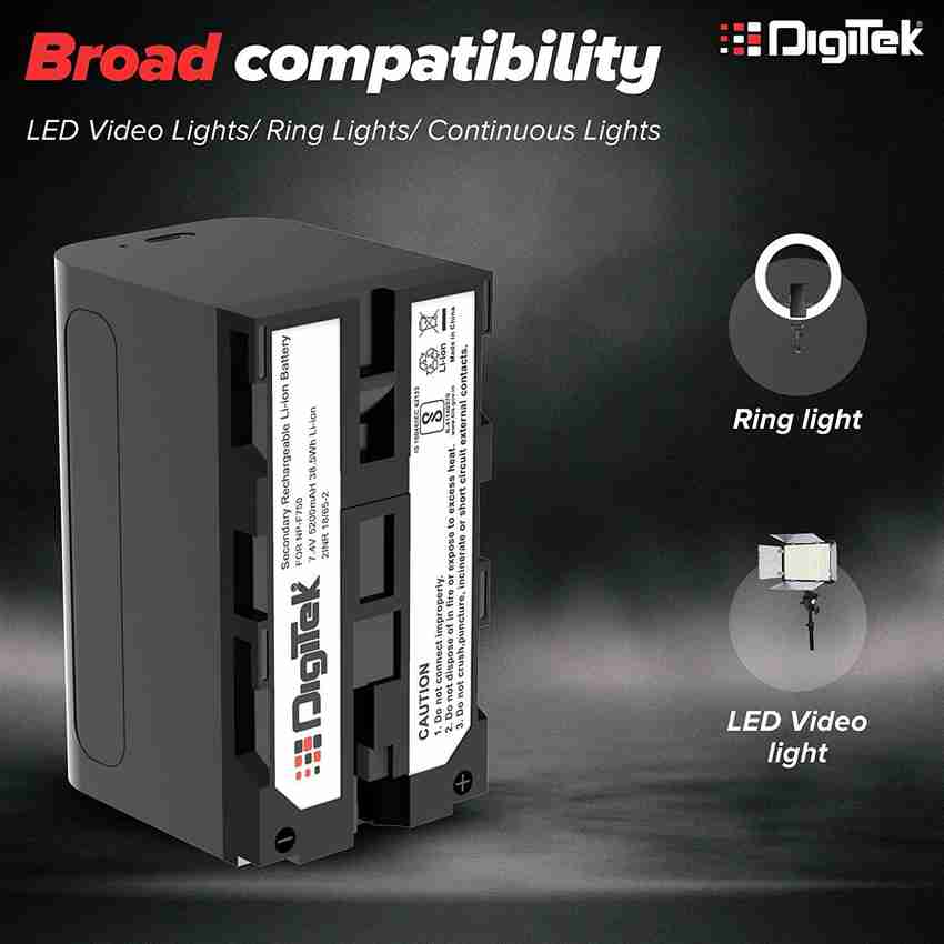 Digitek ring light battery top