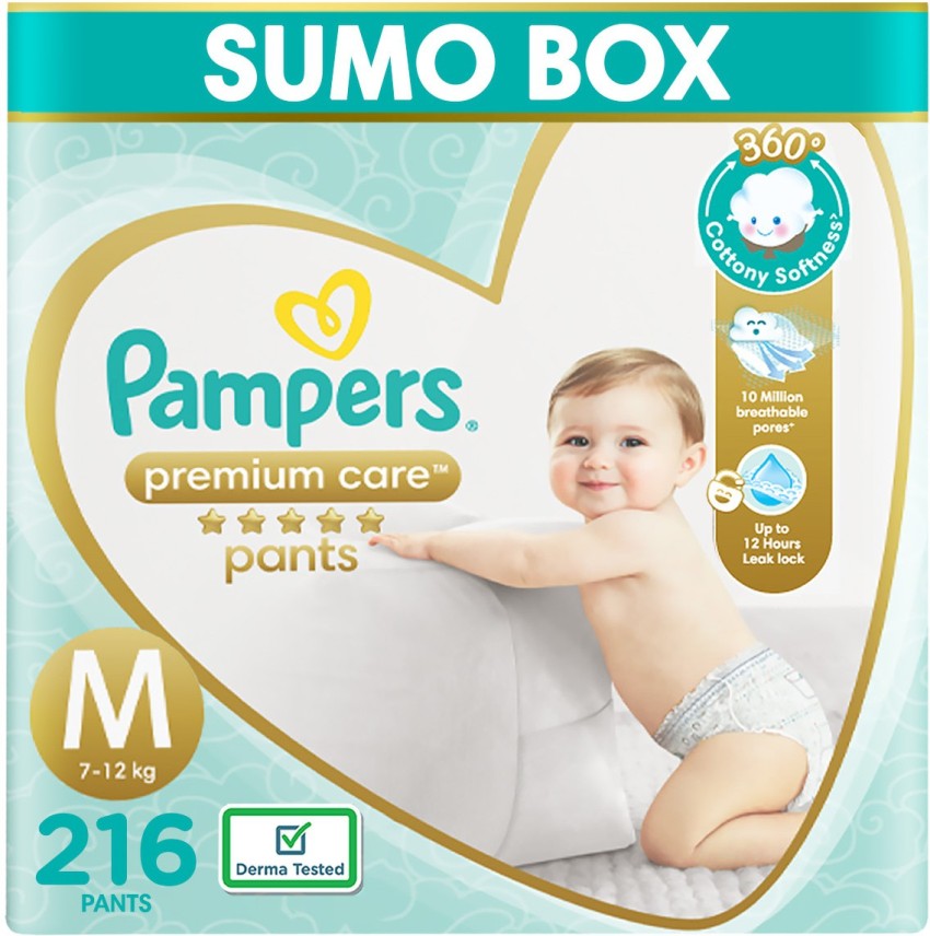 Cotton Disposable Pampers Large 22 Pants Baby Diaper, Age Group: 1-2 Years
