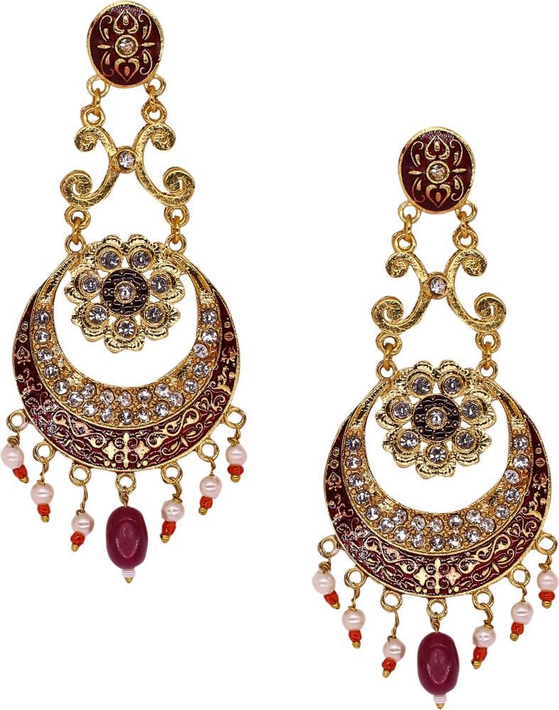 Gold plated on sale earrings flipkart