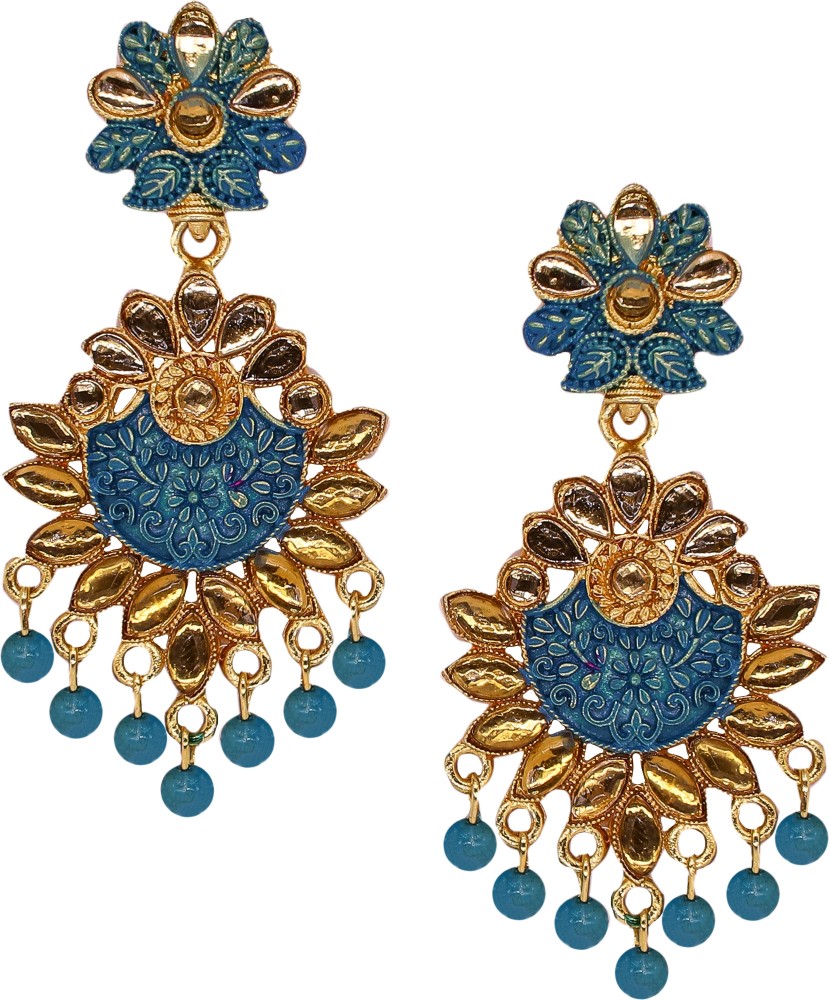 Blue earrings outlet flipkart