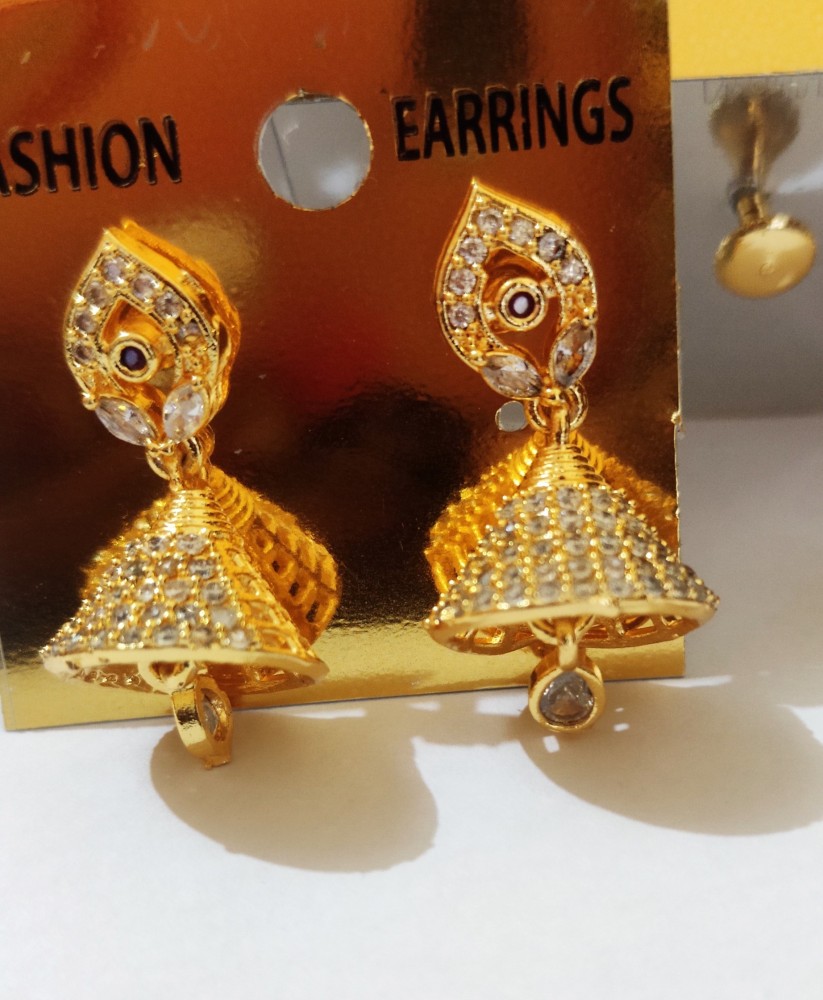 Flipkartcom  Buy JAIRA GOLD Beautiful Fancy  Stylish EarringsJhumki for  Girls  Women Alloy Jhumki Earring Online at Best Prices in India