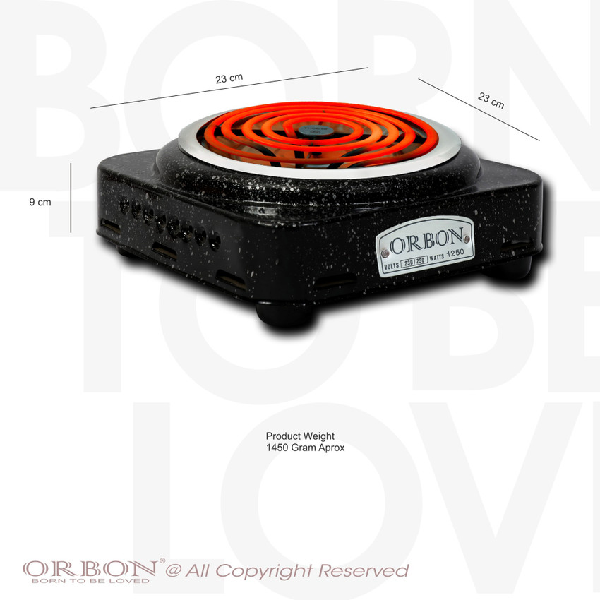 Orbon 1250 Watts Square Electric G Coil Hot Plate Cooking Stove | Induction  Cooktop Electric Cooking Heater Price in India - Buy Orbon 1250 Watts  Square Electric G Coil Hot Plate Cooking