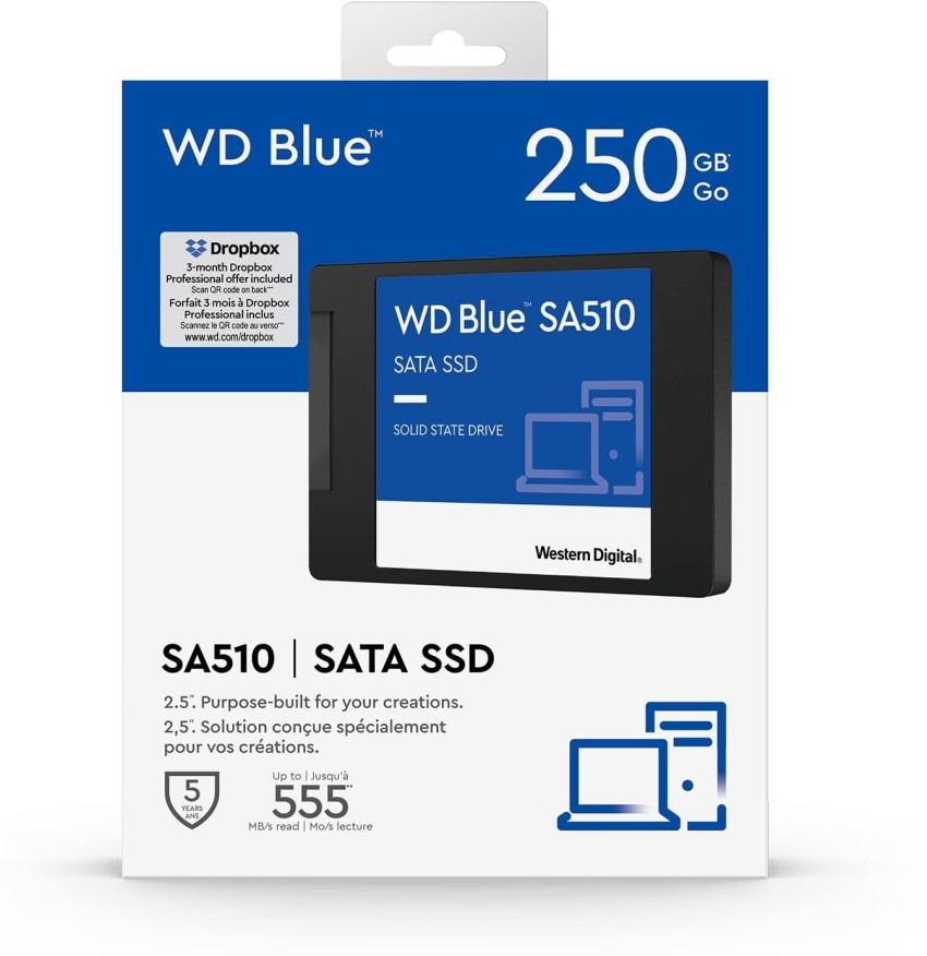 WD Blue™ SA510 2.5 SATA Internal SSD 250 GB Desktop, Laptop