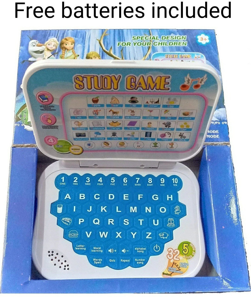 Eazytobuy Study game with free batteries learning laptop toys for