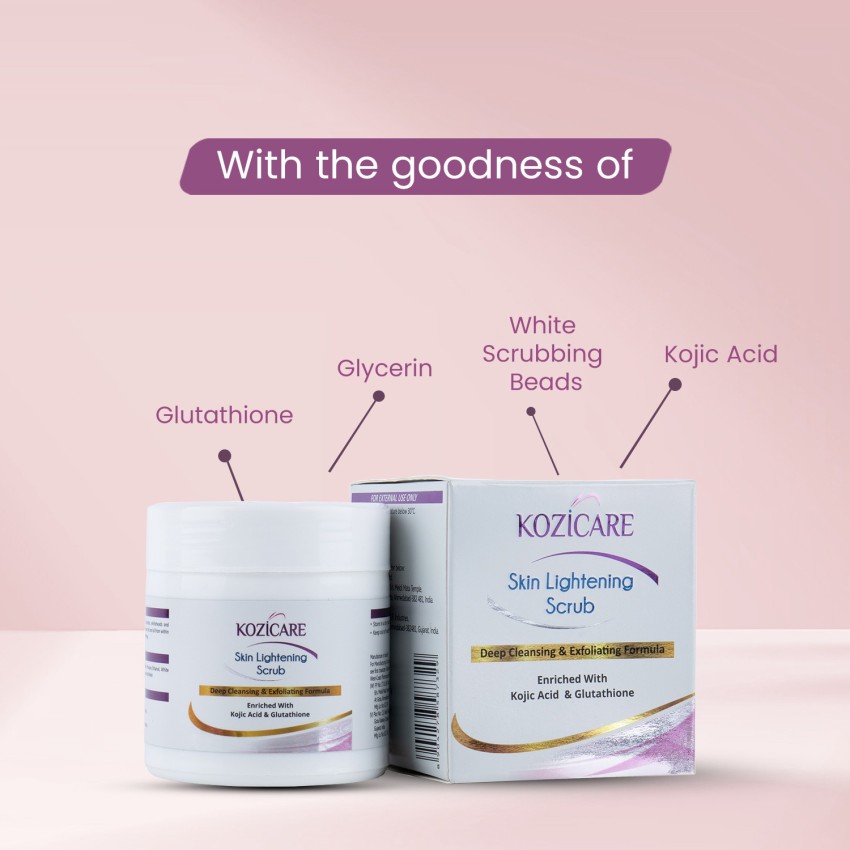 Kozicare Skin Lightening Scrub Deep Cleansing Exfoliating