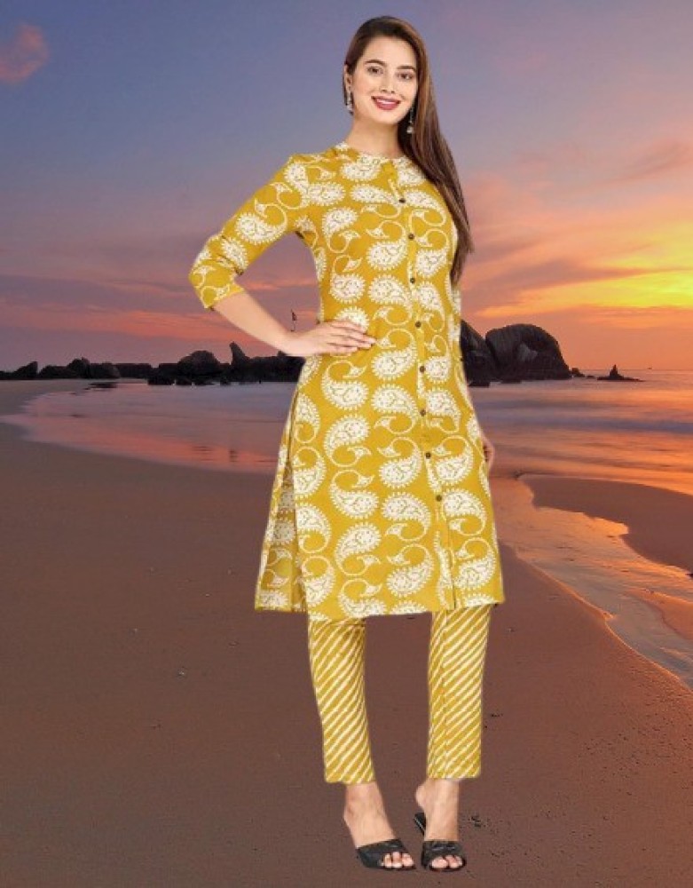 MOAJAZA Women Kurti Pant Set - Buy MOAJAZA Women Kurti Pant Set Online at  Best Prices in India