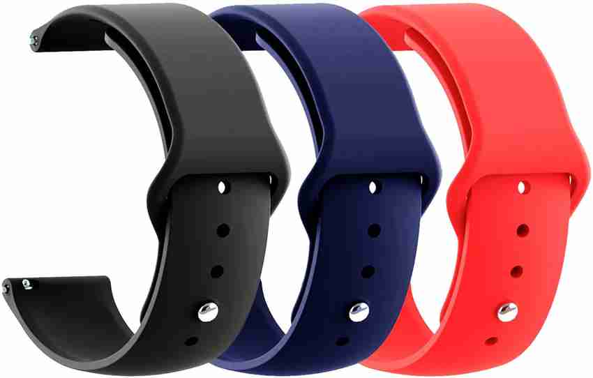 AOnes Pack of 3 Silicone Belt Watch Strap for Fastrack Reflex Invoke Smart Watch Strap Price in India Buy AOnes Pack of 3 Silicone Belt Watch Strap for Fastrack Reflex Invoke