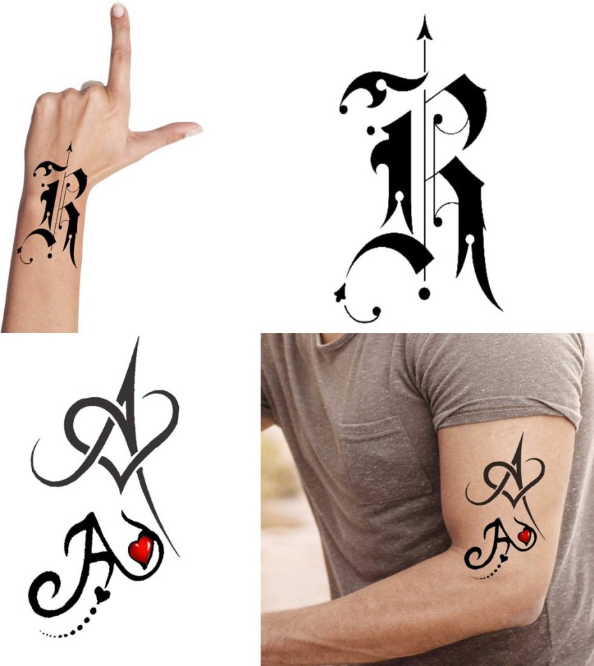 Ordershock DA Name Letter Tattoo Waterproof Boys and Girls Temporary Body  Tattoo Pack of 2  Price in India Buy Ordershock DA Name Letter Tattoo  Waterproof Boys and Girls Temporary Body Tattoo