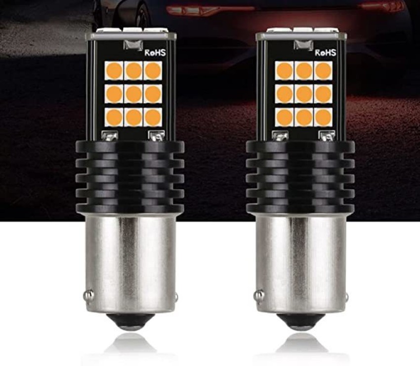 Automaze 21-SMD T20 Amber LED Bulbs For Turn Signal, Tail/Brake