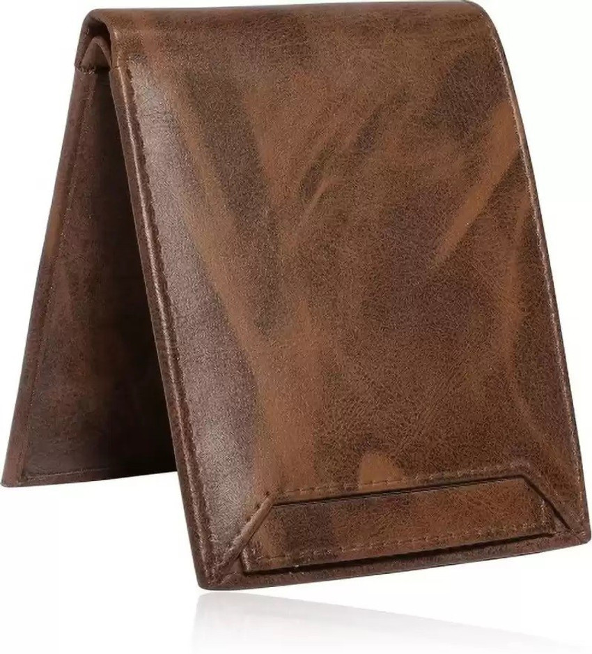 WOOD BAZAR Men Brown Artificial Leather Wallet Brown Price in India Flipkart