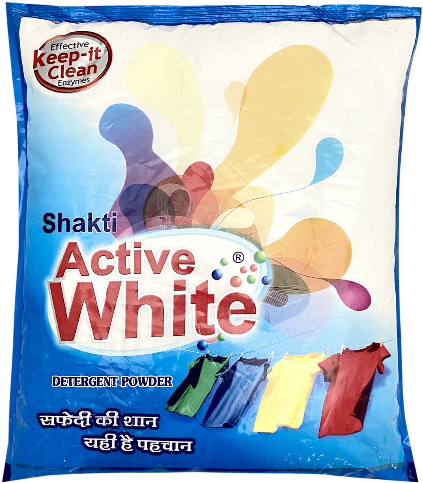 Active white detergent deals powder