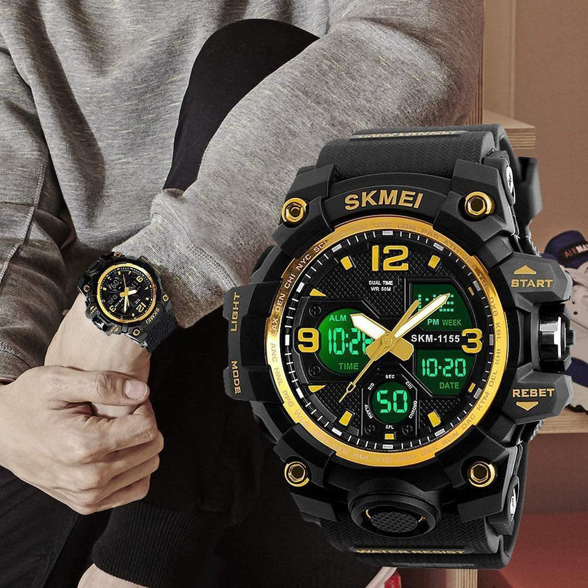 WilliamSons SKMEI 1155 MEN S DIGITAL SPORTS ANALOG WRIST GOLDEN DIAL WATCH Analog Digital Watch For Men Buy WilliamSons SKMEI 1155 MEN S DIGITAL SPORTS ANALOG WRIST GOLDEN DIAL WATCH Analog Digital