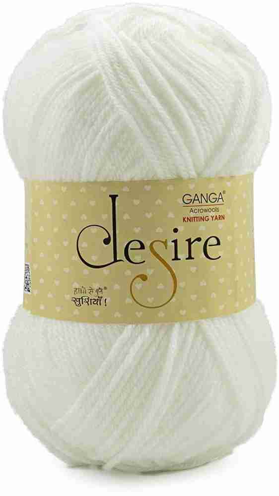 Ganga Desire Hand Knitting and Crochet yarn (White) (200gms) - Desire Hand  Knitting and Crochet yarn (White) (200gms) . shop for Ganga products in  India.