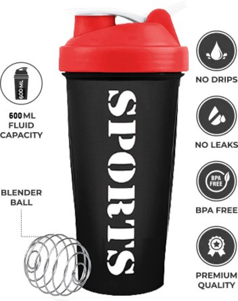 PROTEIN SHAKER 600ML - Red Dot