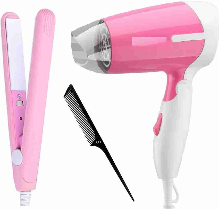 J F Hair Styling Tail Comb With 1270 Hair Dryer hair Straightener Professional Hair Combo Price in India Buy J F Hair Styling Tail Comb With