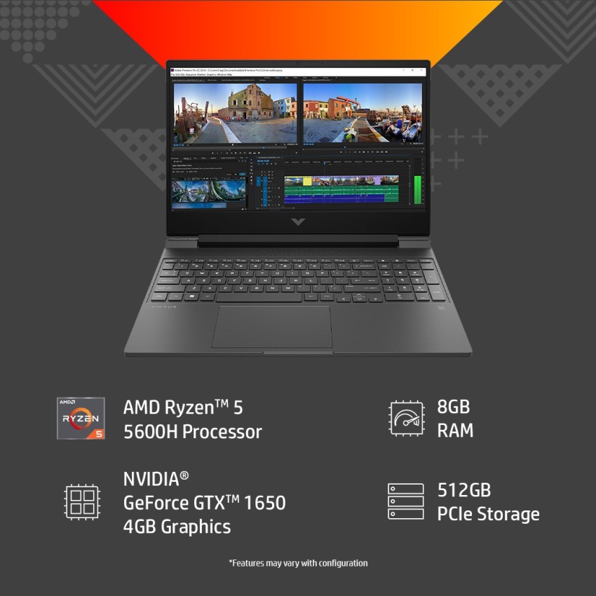 HP Pavilion Gaming Laptop, 15.6 Full HD 144Hz Screen, AMD Ryzen 5 5600H  Processor, NVIDIA GeForce GTX 1650 Graphics, 16GB RAM, 1TB PCIe NVMe SSD