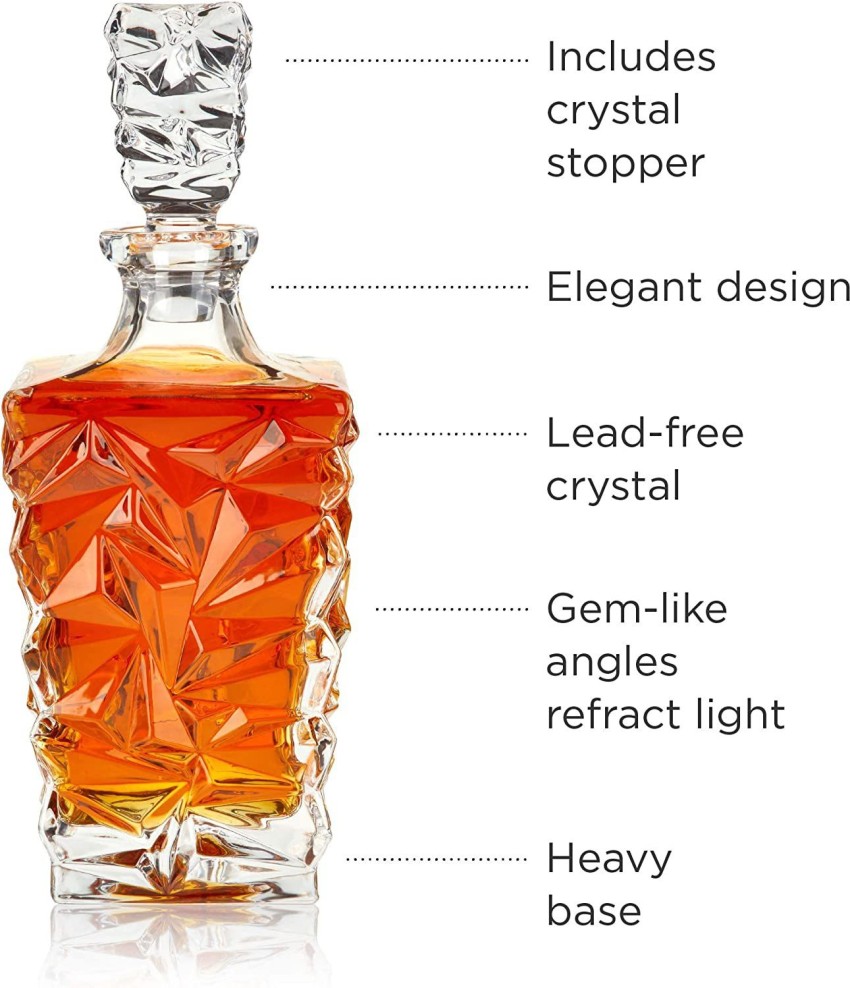 Glass set round whiskey glass (12 oz.)- Vintage crystal alcohol, whiskey,  tequila, Scotch, white wine, rum, man's gift, thick-weighted bottom  cocktail 350ml 