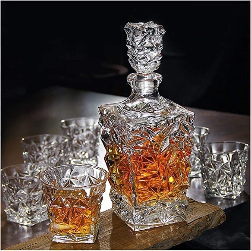 Cut Crystal Liquor Decanter Brandy Whisky Wine Spirits w Original