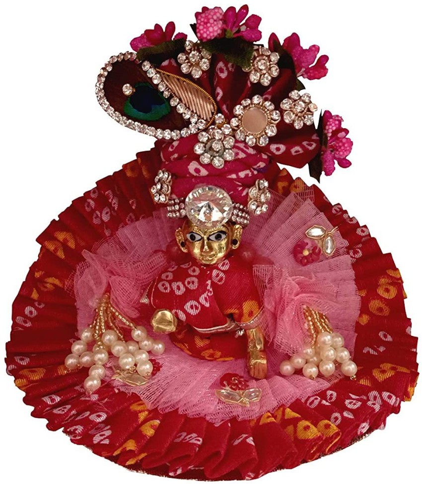 Mere Krishna 4N0 8INCH Designer Laddu Gopal ji Krishna ji Dress