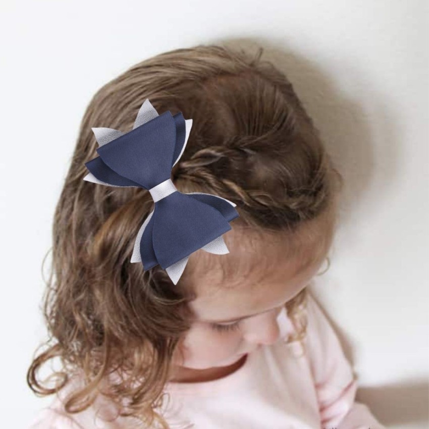 My Lello Split-Tails Hair-Bow Nautical Blue