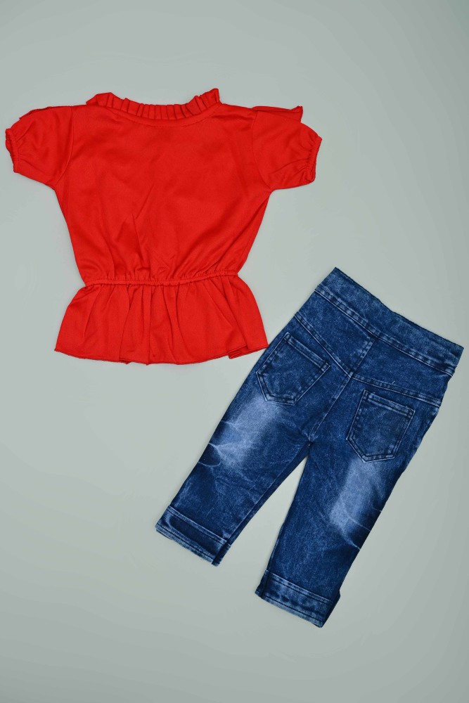 Red Denim Jeans - Little Girl