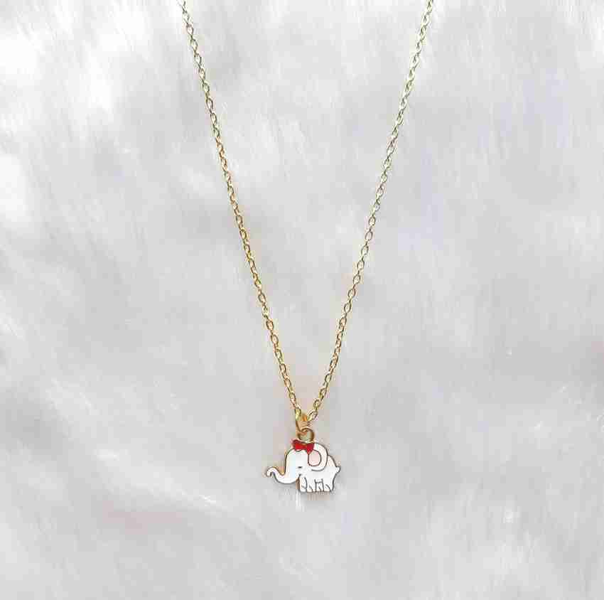 White new arrivals elephant necklace