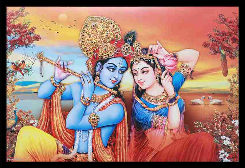 Mmory Radha Krishna Painting Religious Frame Price in India Buy