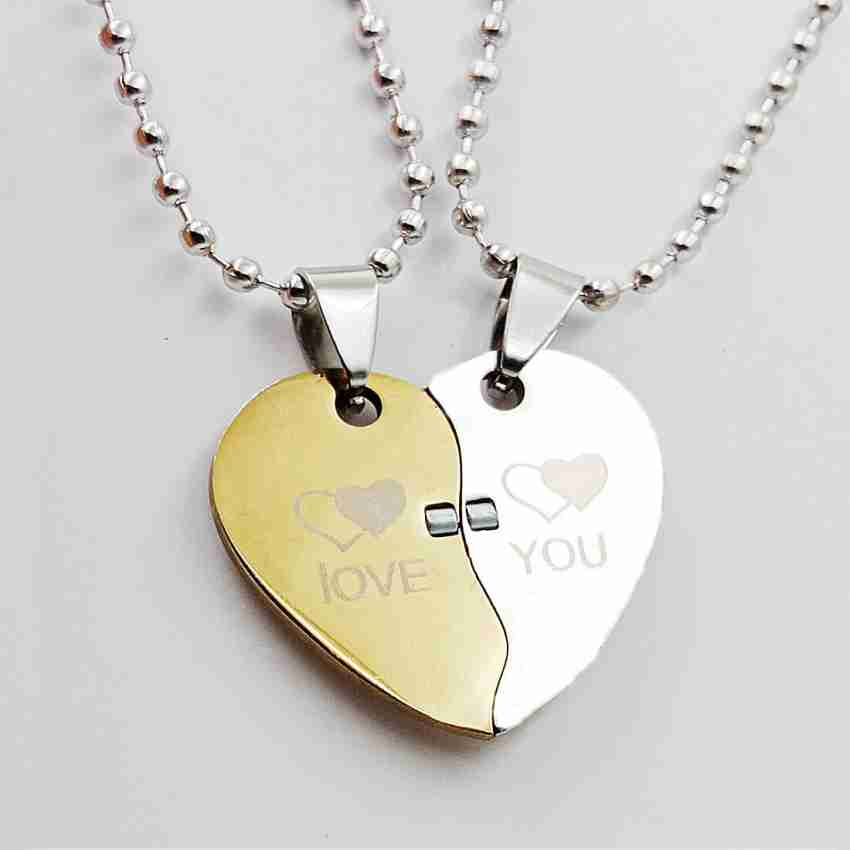 Heart shaped locket deals for couples with picture