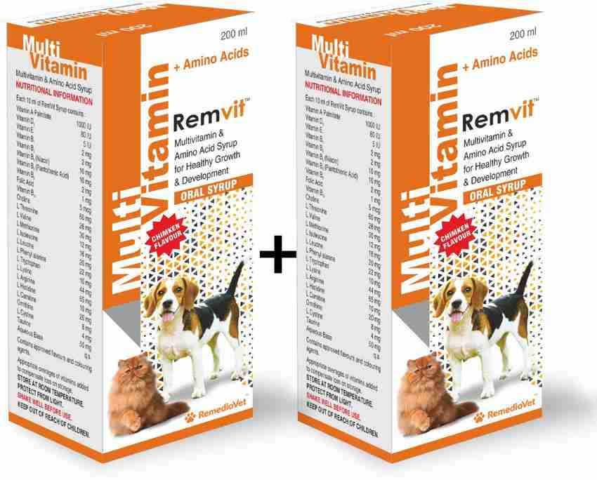 Remediovet Multivitamin Amino Acids Supplement For Dogs Cats Super Saver Bundle Pet Health Supplements Price in India Buy Remediovet Multivitamin Amino Acids Supplement For Dogs Cats Super