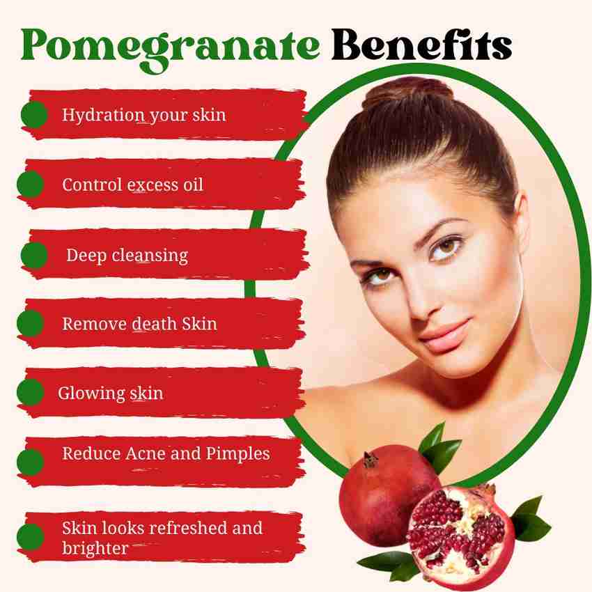 ENSLEY 100 Pure Pomegranate Powder For Pinkish Soft Pimple free