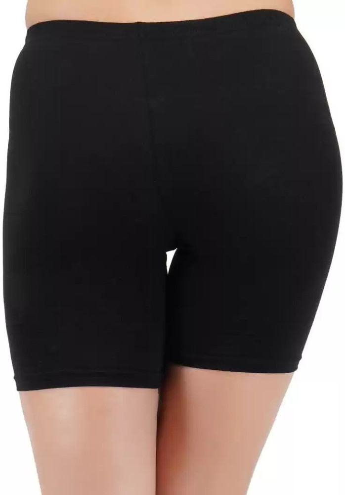 Qtsy Solid Women Black Cycling Shorts Buy Qtsy Solid Women Black