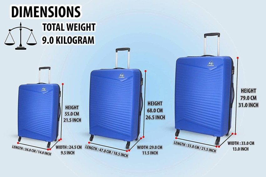 Kamiliant hotsell luggage size