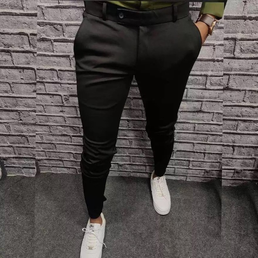 Buy Men Black Check Ultra Slim Fit Formal Trousers Online  696126  Peter  England
