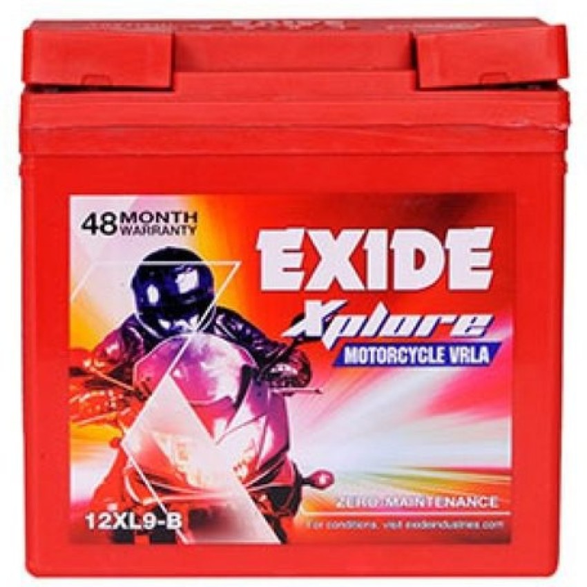 EXIDE 12XL9 B 0.9 Ah Battery for Bike Price in India Buy EXIDE 12XL9 B 0.9 Ah Battery for Bike online at Flipkart