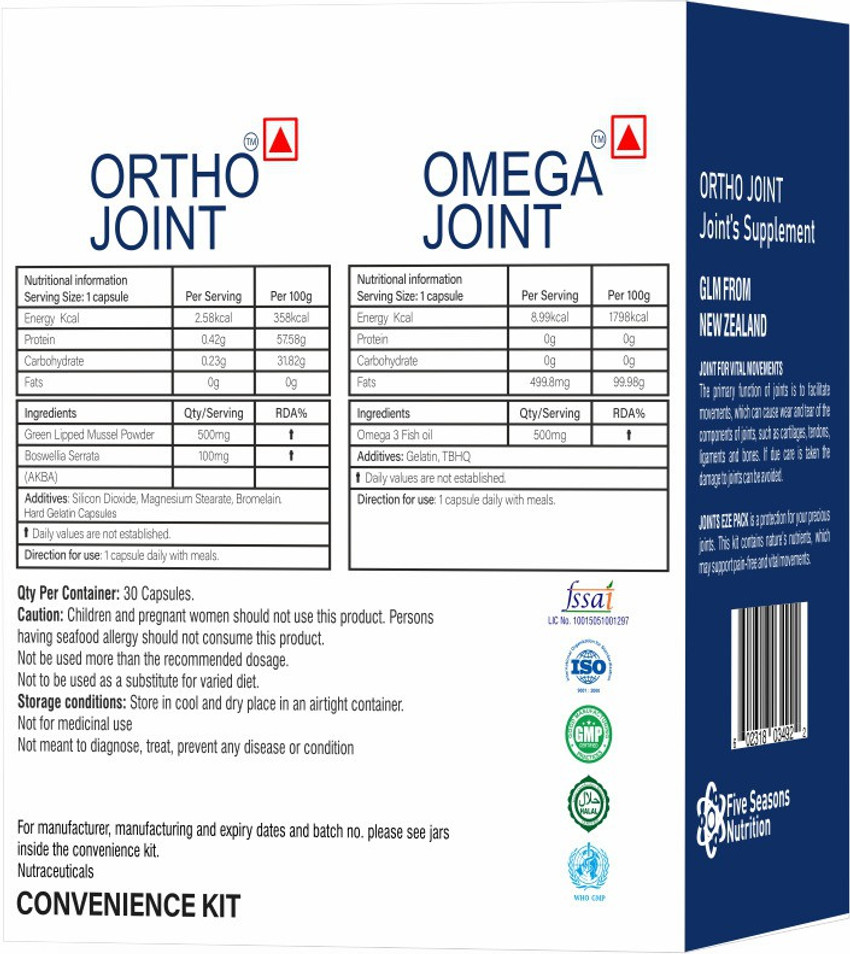 Five Seasons Joint Eze Pack Joint Support Supplement for Pain