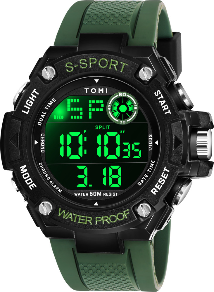 Digital watch with best sale date and time